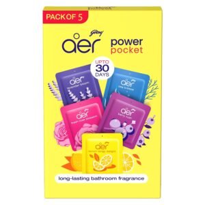 Godrej Aer Power Pocket Bathroom Freshener – Assorted Pack of 5