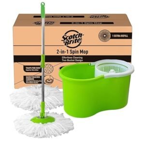 Scotch-Brite 2-in-1 Bucket Spin Mop, 4 Pcs