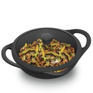 Cast Iron Frying Pan 24 cm with Glass Lid (CIF24G)