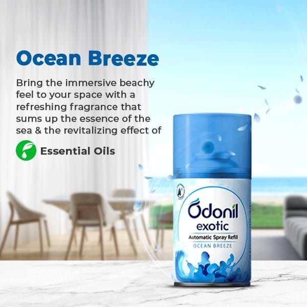 DABUR Odonil Exotic Automatic Spray Refill - 225Ml | Ocean Breeze