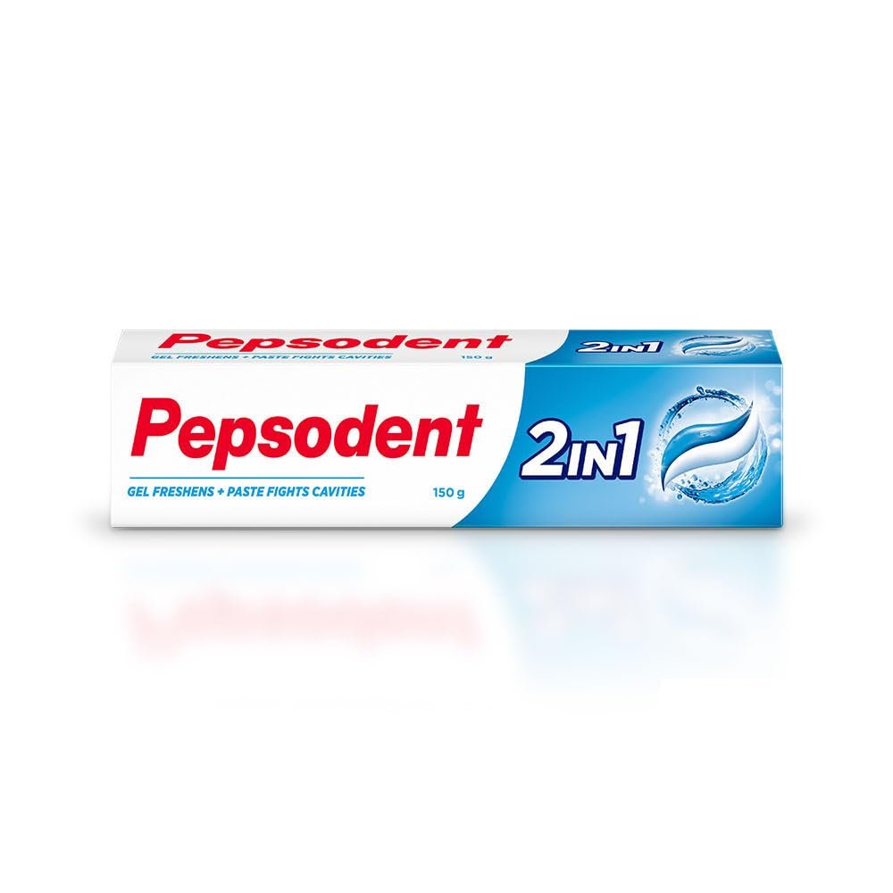 Pepsodent 2 in 1 Toothpaste Plaque Removal, 150 g