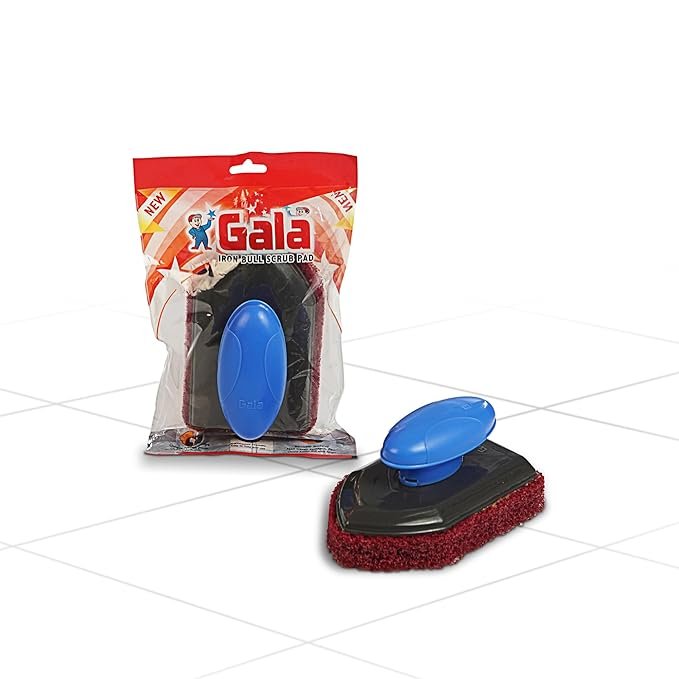 Gala Iron Bull Floor Scrub Pad, 1 Pcs with Plastic Handle