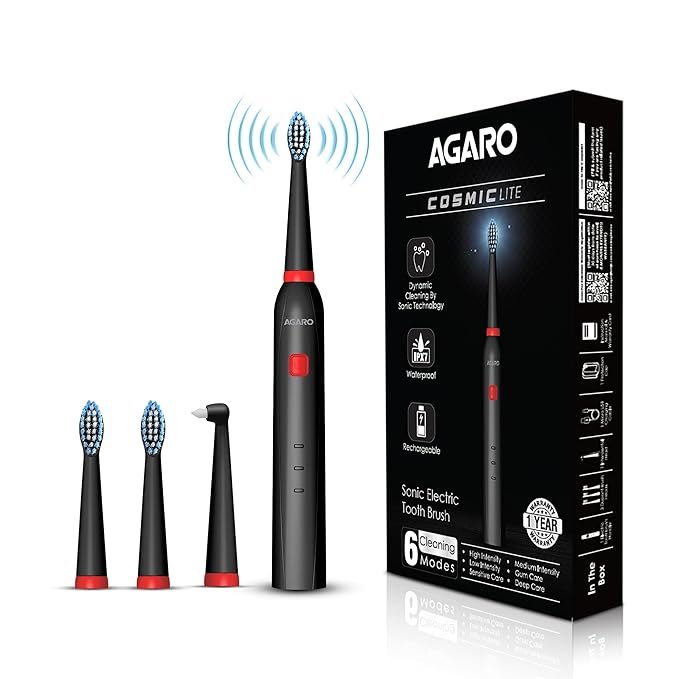 AGARO COSMIC Sonic Electric Toothbrush with 6 Modes