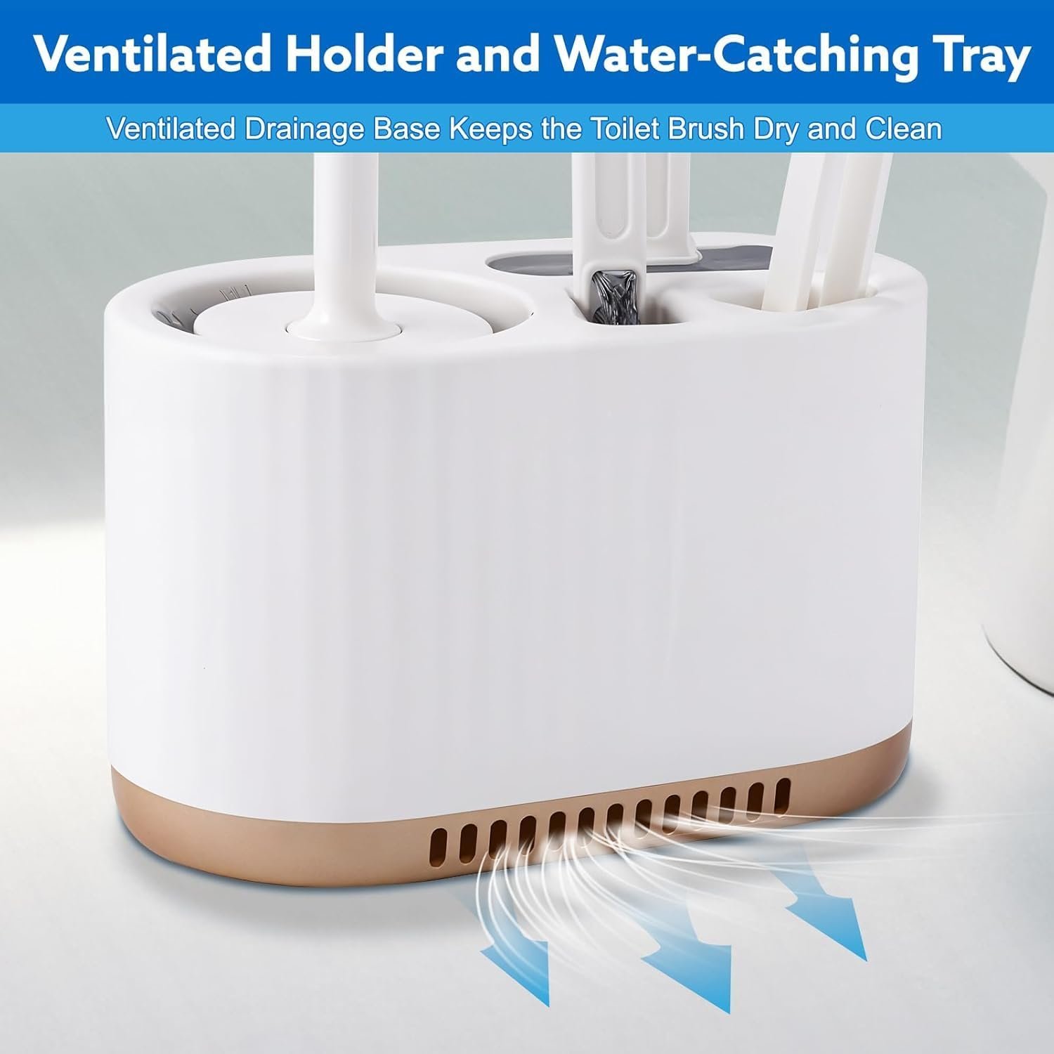 Vasukie Silicone Toilet Brush and Holder Set