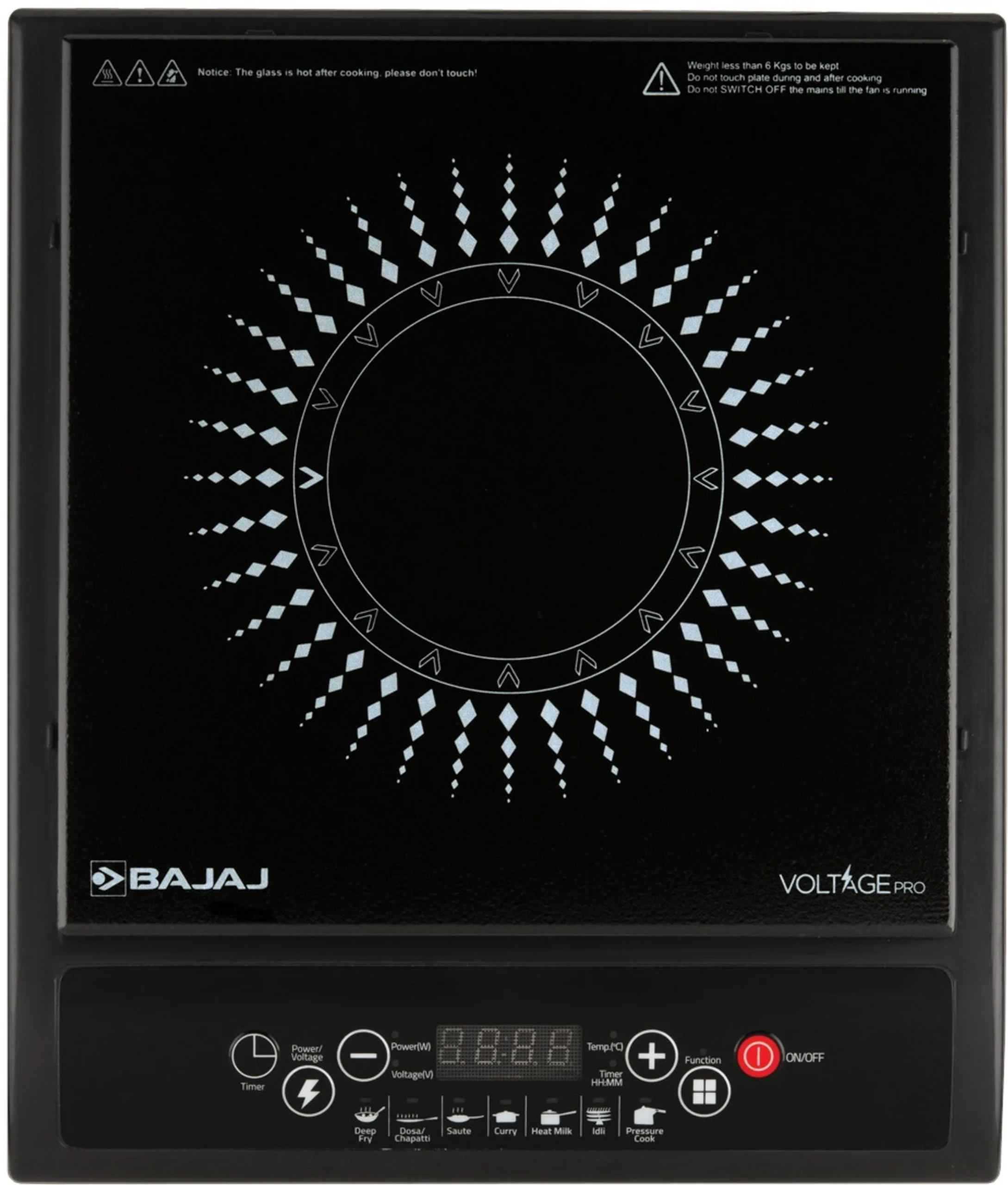 BAJAJ 1200 W Induction Cooktop Push Button (Black)