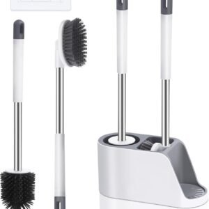 Clyton Silicone Toilet Brush with Holder Stand