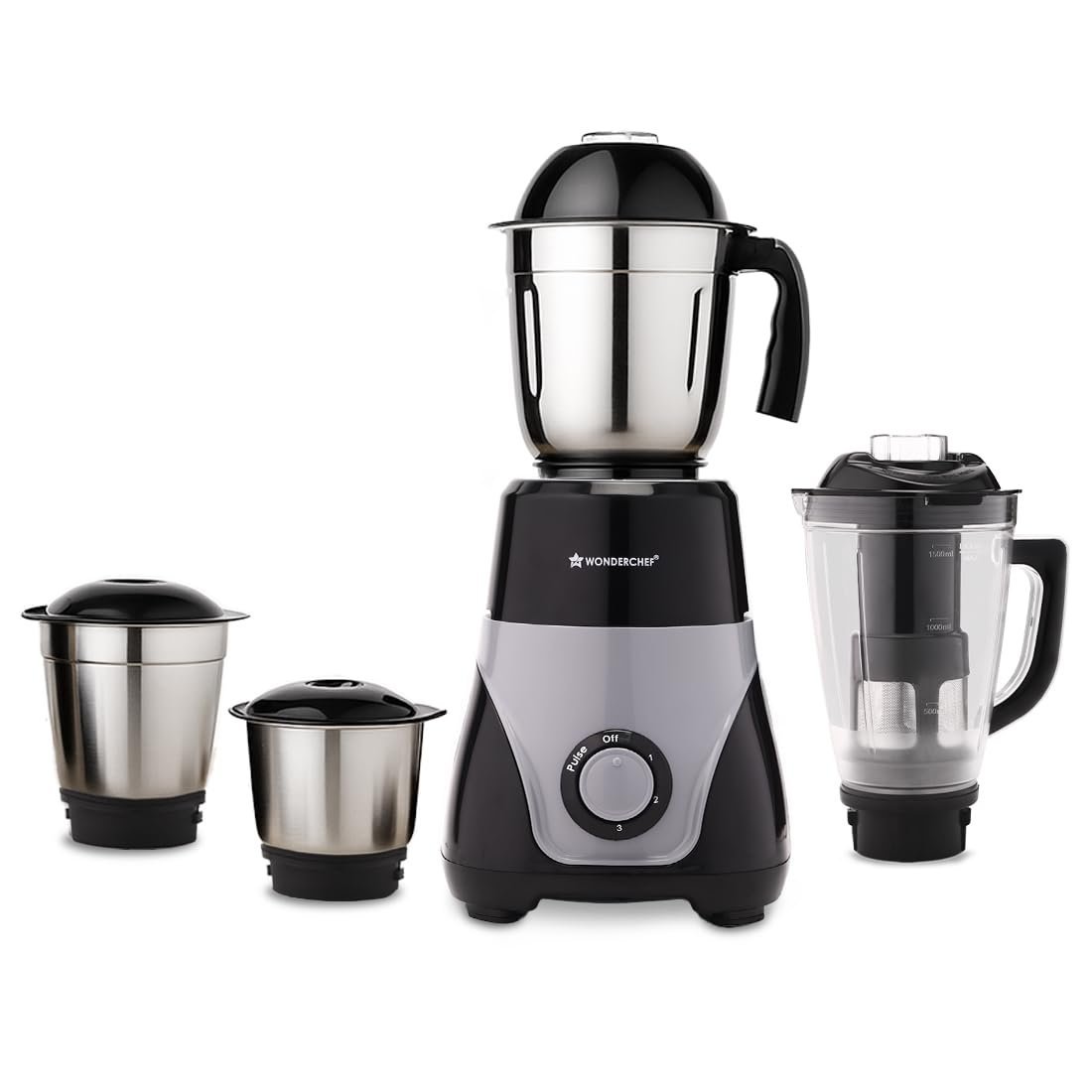 Wonderchef Vista Mixer Grinder | 4 Multi-purpose Jars | 750W