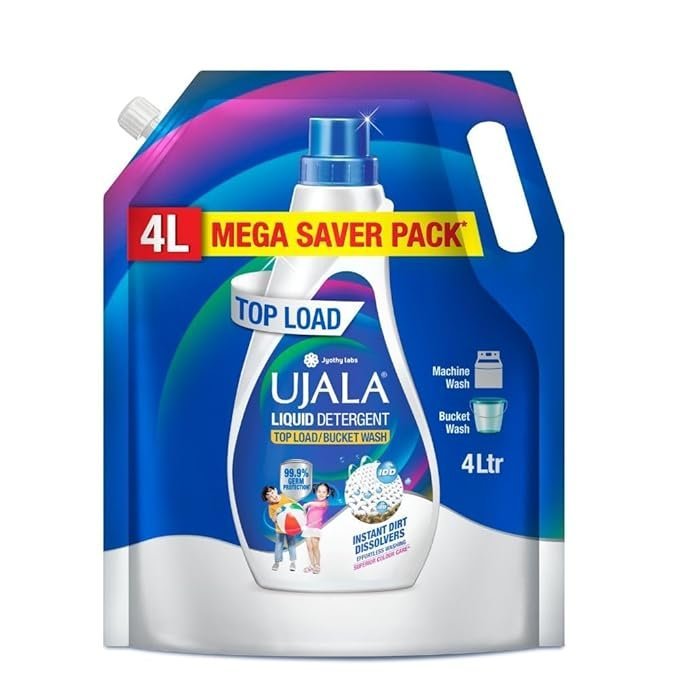 Ujala Top Load Liquid Detergent Mega Saver 4L Refill Pack