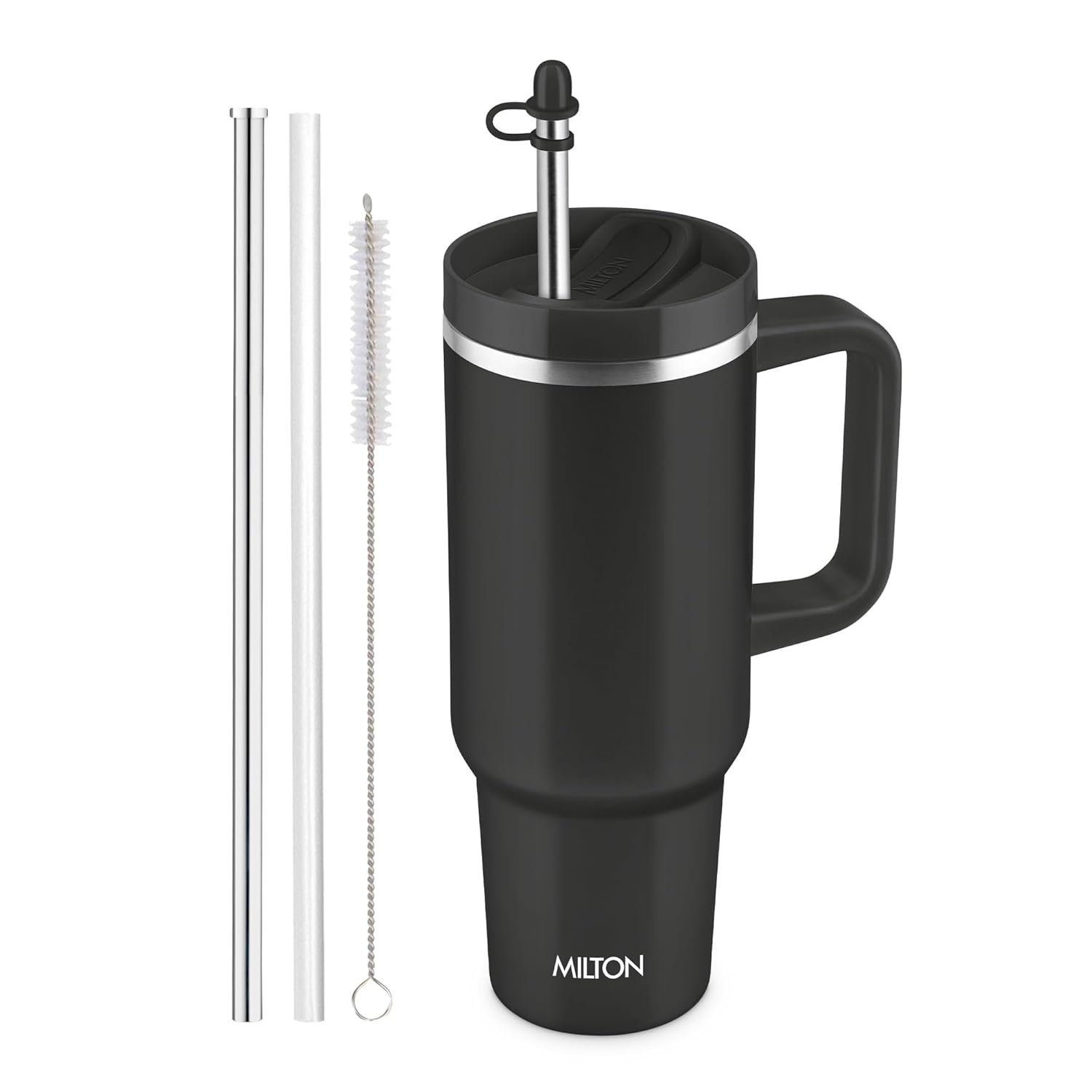 MILTON Malmo 1200 Thermosteel Double Wall Vacuum Insulated Stainless Steel Water Tumbler with Handle 1100ml