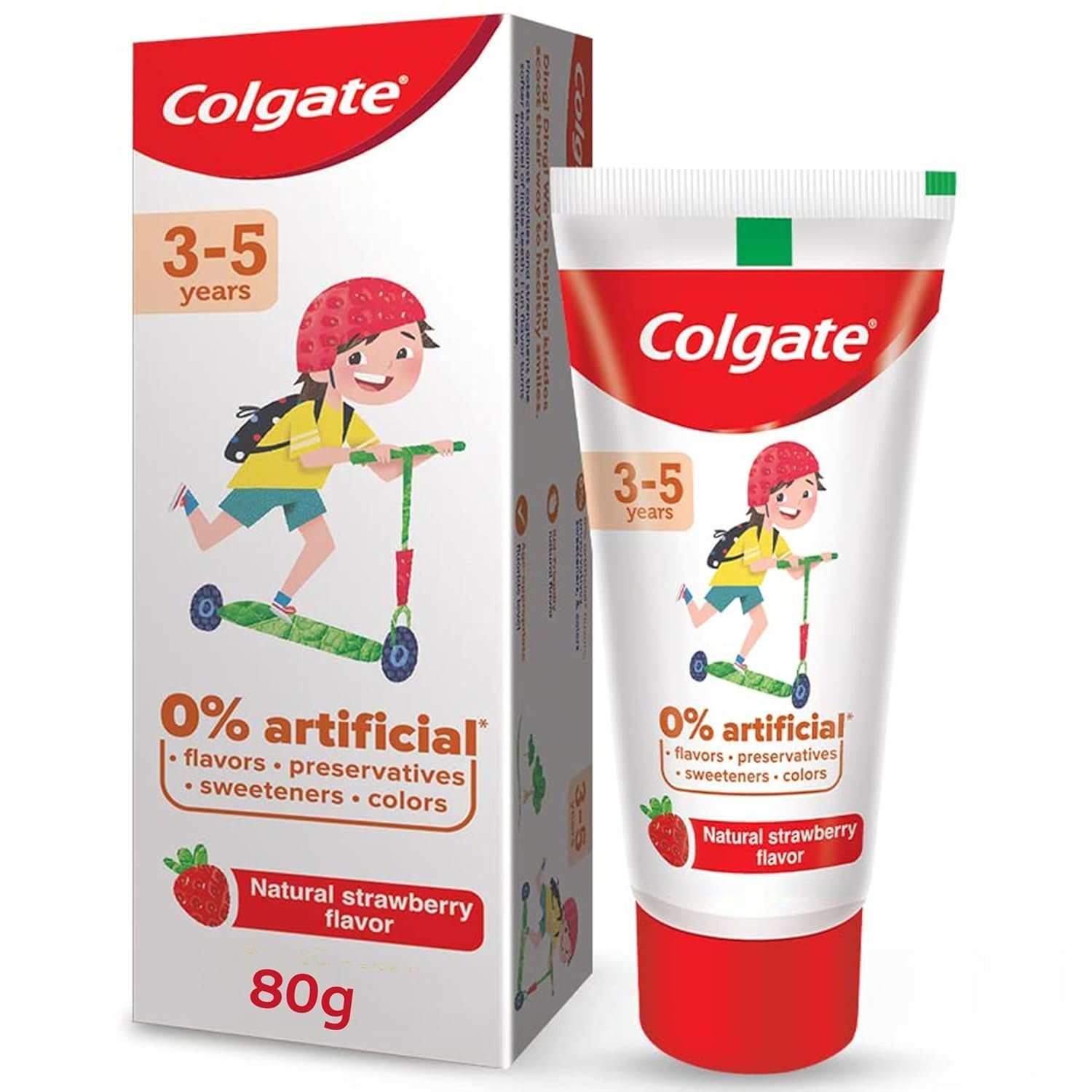 Colgate Toothpaste For Kids (3-5 Years), Natural Strawberry Flavor,80g