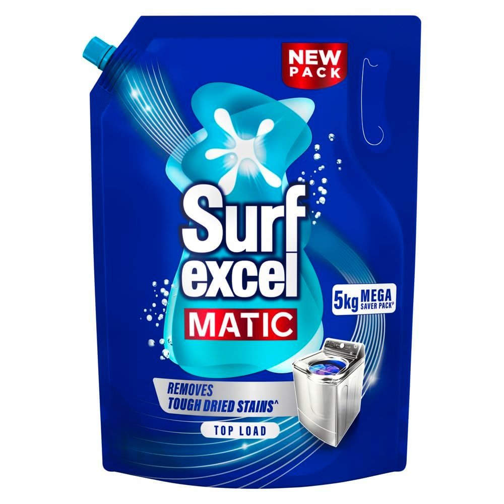 Surf Excel Matic Top Load Liquid Detergent 5L Refill Pouch
